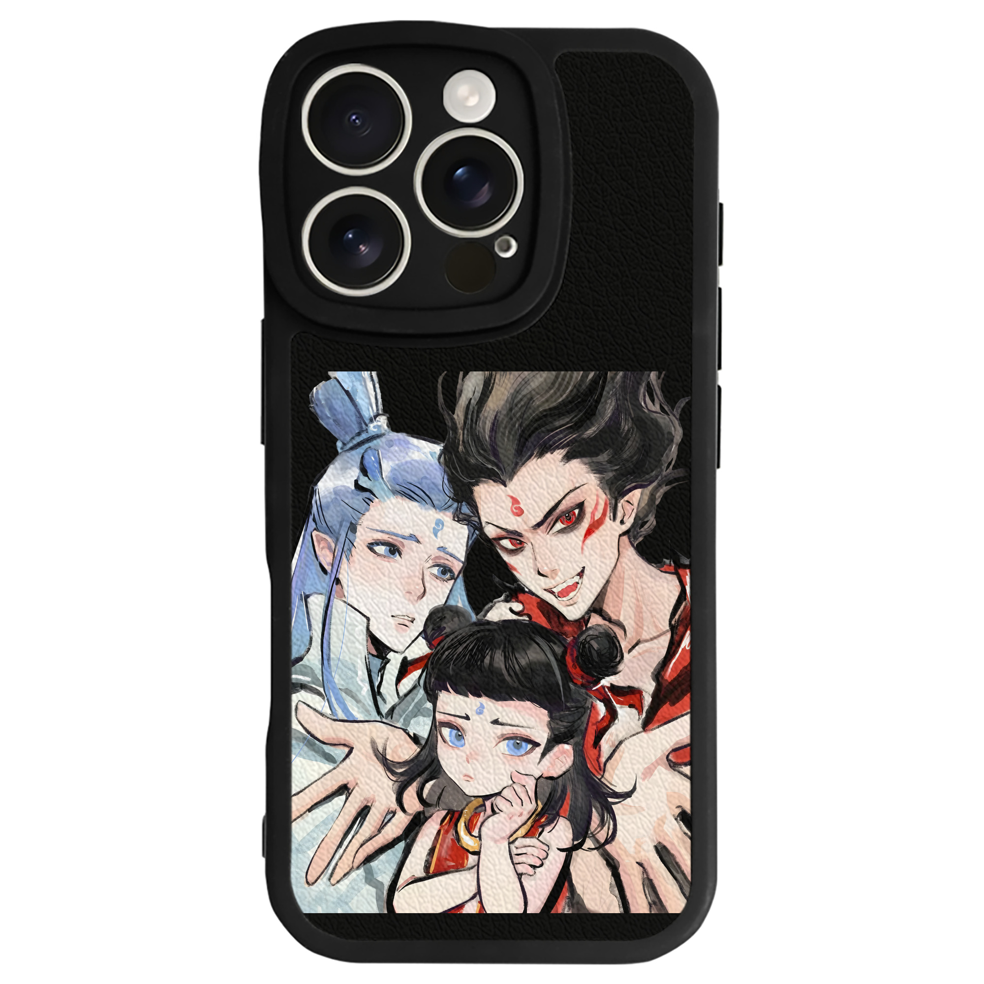 （画像用） Ne Zha 2 ナタ 魔童の大暴れ 【iPhone 16シリーズ対応】シリコンスマホケース（レザー調） 材質：シリコン